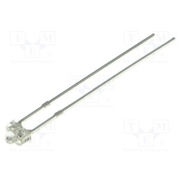 10 pcs : OSY5MA7331A-12V - LED, 1.8mm, yellow, 1560mcd, 30°, Front: convex, 12V, No.of term: 2