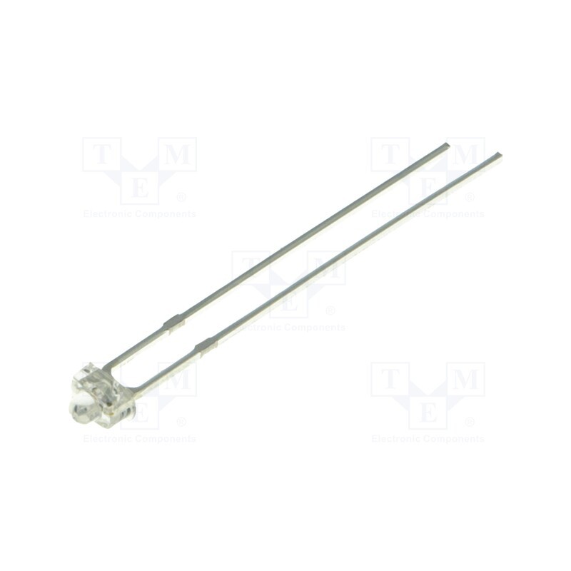 10 pcs : OSY5MA7331A-12V - LED, 1.8mm, yellow, 1560mcd, 30°, Front: convex, 12V, No.of term: 2