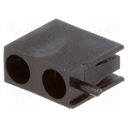 100 pcs : FIX-LEK-307 - LED housing, 3mm, polyamide, angular, black, UL94V-2, H: 9.6mm