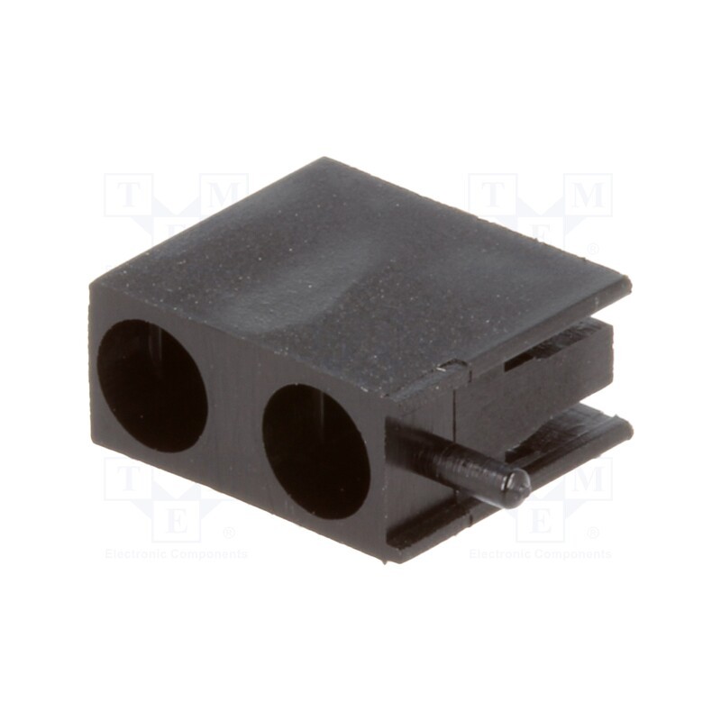 100 pcs : FIX-LEK-307 - LED housing, 3mm, polyamide, angular, black, UL94V-2, H: 9.6mm