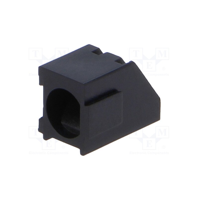 100 pcs : FIX-LED-6301 - LED housing, 3mm, polyamide, angular, black, No.of diodes: 1