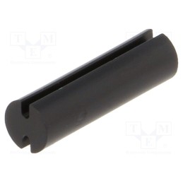 100 pcs : FIX-LEDT-17.5 - Spacer sleeve, LED, Øout: 5mm, ØLED: 5mm, L: 17.5mm, black, UL94V-2