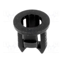 100 pcs : FIX-LED3-1 - LED holder, 3mm, one-piece, black, UL94V-2, L: 5.6mm, Mat: polyamide