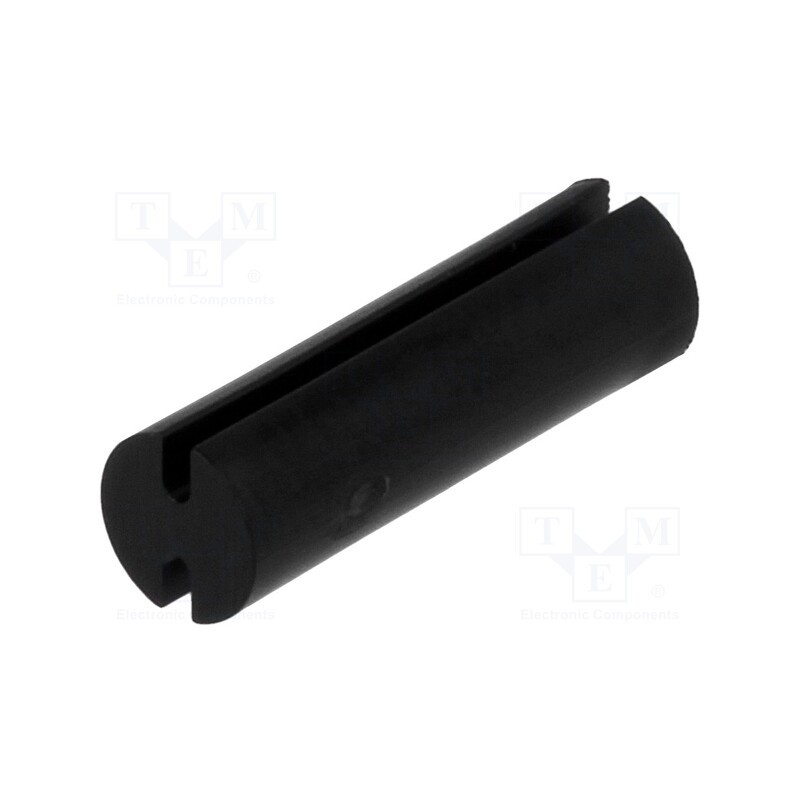 100 pcs : FIX-LEDT-16.1 - Spacer sleeve, LED, Øout: 5mm, ØLED: 5mm, L: 16.1mm, black, UL94V-2