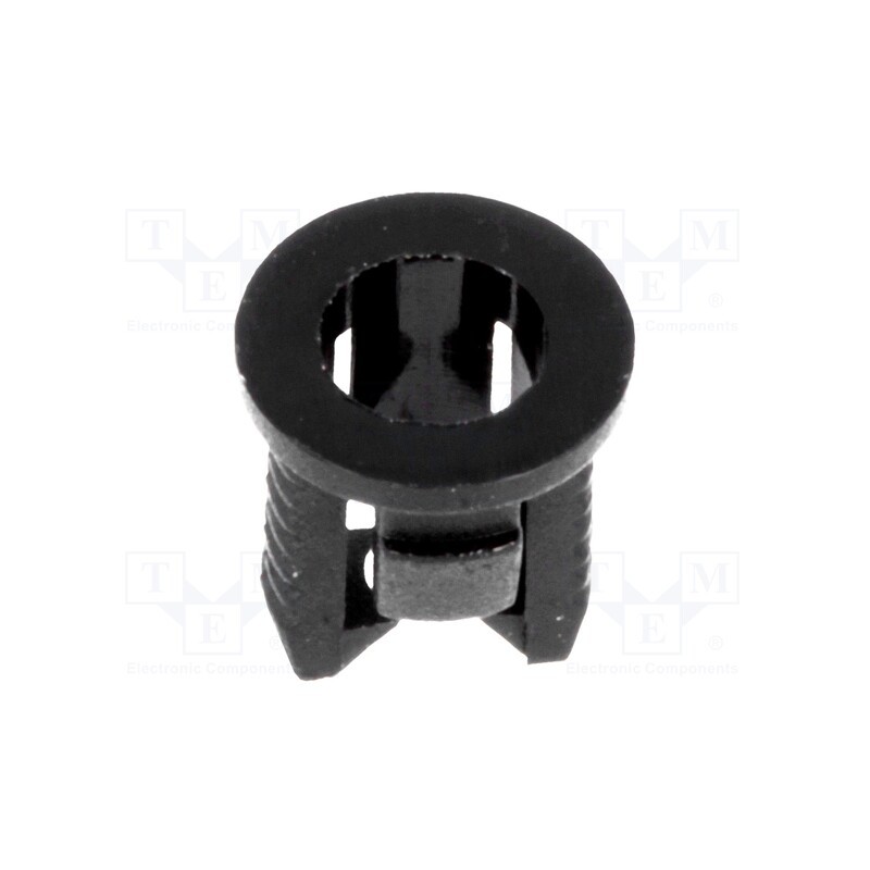 100 pcs : FIX-LED3-4 - LED holder, 3mm, one-piece, black, UL94V-2, L: 5.7mm, Mat: polyamide
