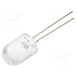 10 pcs : OSW5DKA431B-P - LED, 10mm, white cold, 5800mcd, 30°, Front: convex, 2.9÷3.6V