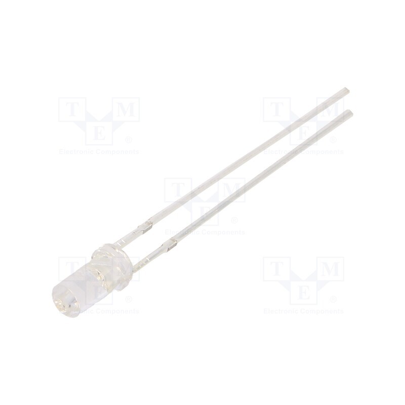10 pcs : OSG5DA3N51A - LED, 3mm, green, 2180÷3000mcd, 50°, Front: flat, 2.8÷3.6V, 108mW