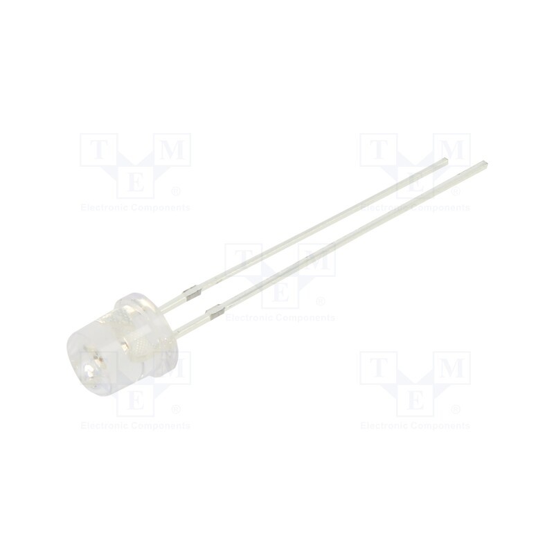 10 pcs : OSO5PA57E1A - LED, 5mm, orange, 1120÷1560mcd, 140°, Front: flat, 1.8÷2.6V