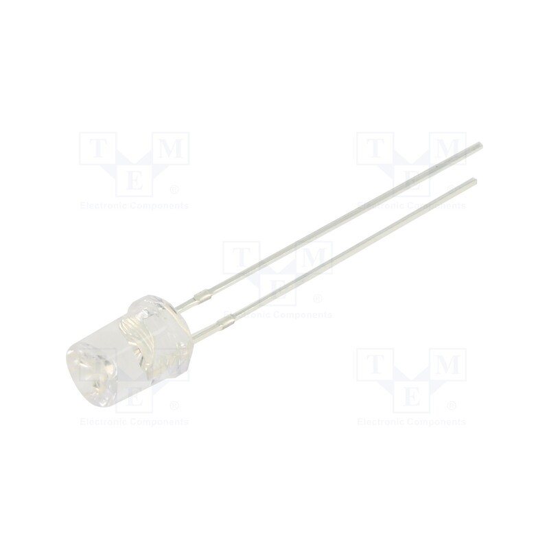 10 pcs : OSO5PA53C1A - LED, 5mm, orange, 500÷750mcd, 120°, Front: recessed, 2.1÷2.6V, 78mW