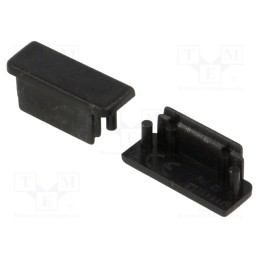 10 set : A2080002 -AS - Cap for LED profiles, black, 2pcs, ABS, SURFACE14