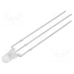 10 pcs : OSYBHC3132A - LED, 3mm, blue/yellow, 30°, Front: convex, 2.9÷3.6/1.9÷2.6V, round