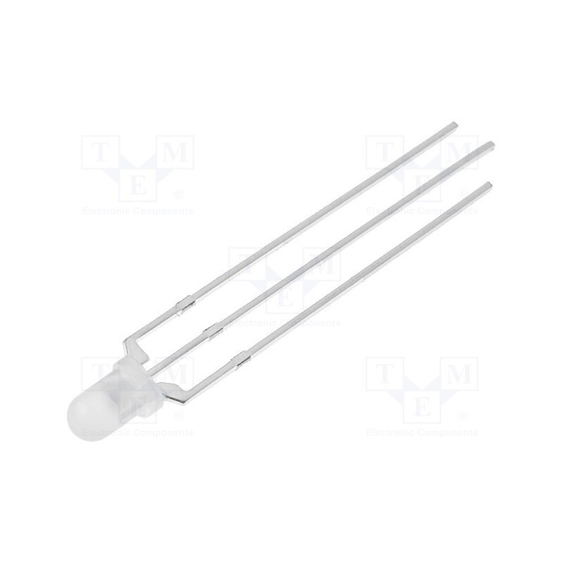 10 pcs : OSYBHC3132A - LED, 3mm, blue/yellow, 30°, Front: convex, 2.9÷3.6/1.9÷2.6V, round