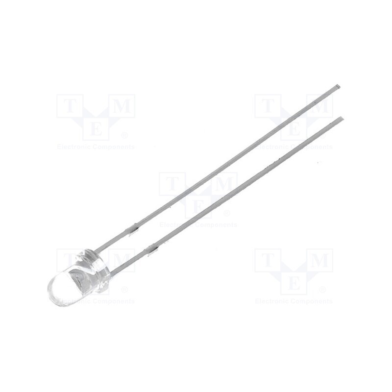 10 pcs : OSPW3131A-PQ - LED, 3mm, white cold, 4200÷7000mcd, 30°, Front: convex, 2.8÷4V