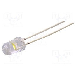 10 pcs : OS4WFL5A31A - LED, 5mm, white cold, 30000÷40000mcd, 30°, Front: convex, 2.9÷3.6V