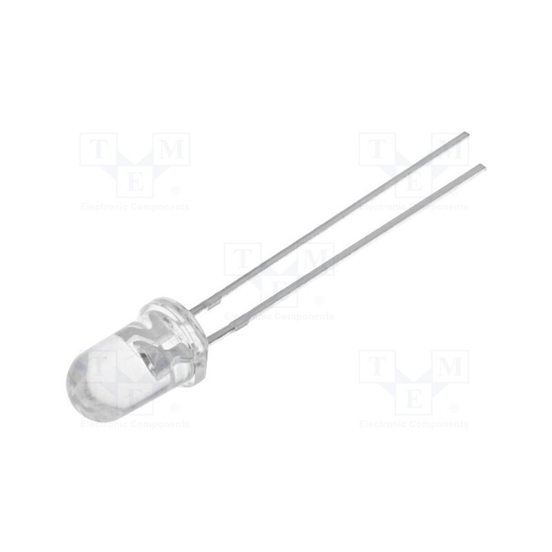 10 pcs : OSB5SA5111A-1MA - LED, 5mm, blue, 750÷1120mcd, 15°, Front: convex, 2.6÷3.3V