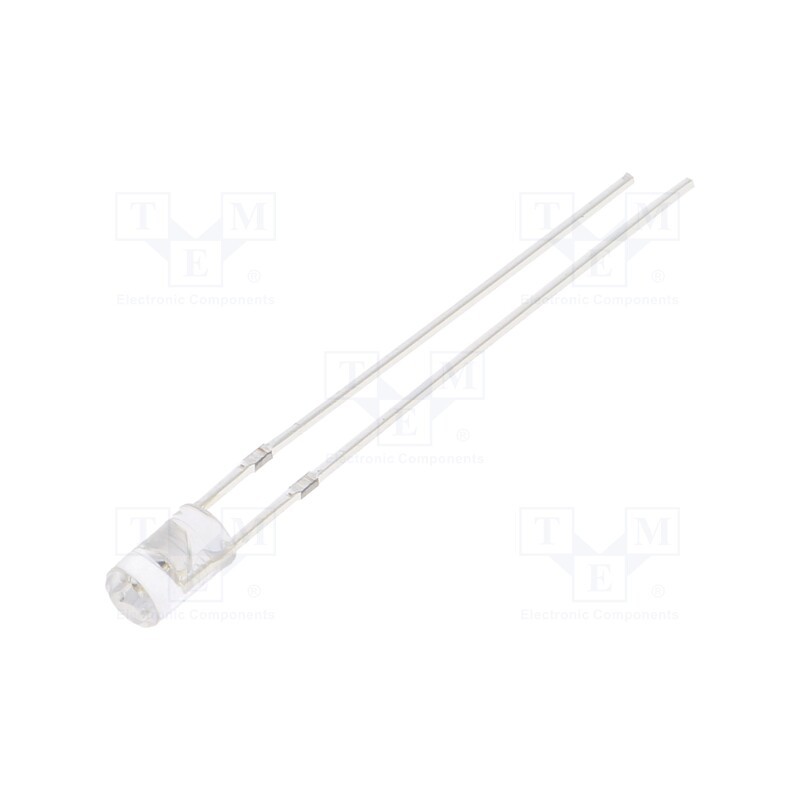10 pcs : OSG5DA3HE1B - LED, 3mm, green, 1560÷2180mcd, 140°, Front: flat, 2.8÷3.6V, -30÷85°C