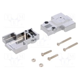 10 pcs : 1520-0105-01 - Enclosure: for D-Sub connectors, straight, shielded, UNC 4-40
