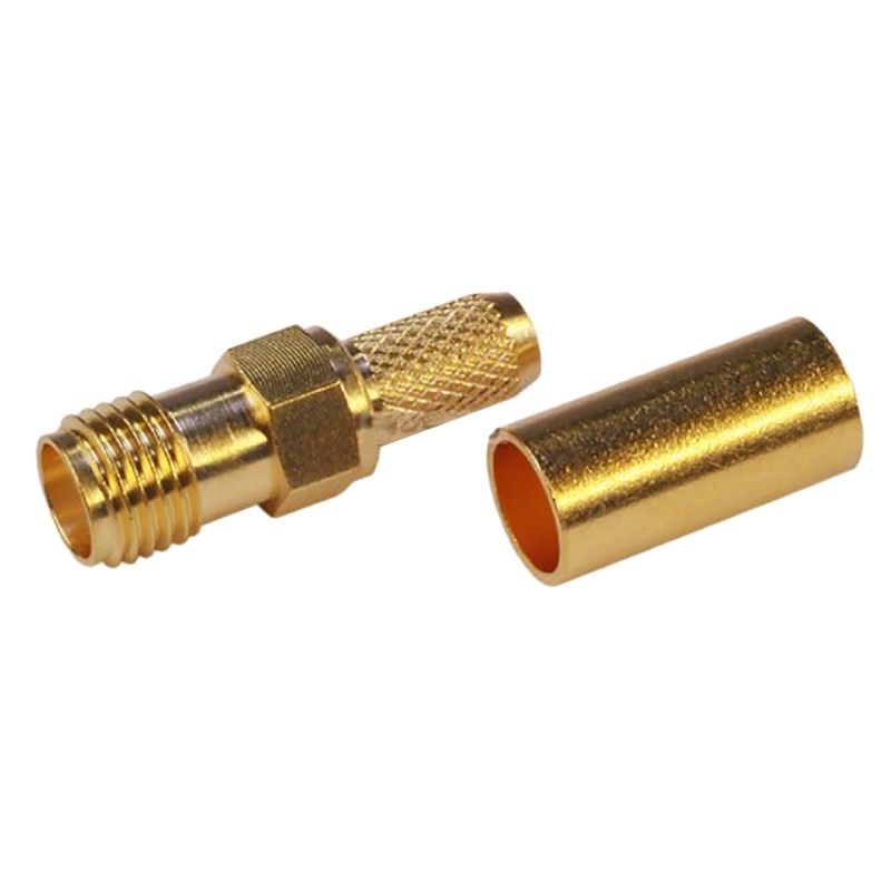 1 pcs - Telegartner, jack Cable Mount SMA Connector, 50Ω, Crimp Termination, Straight Body