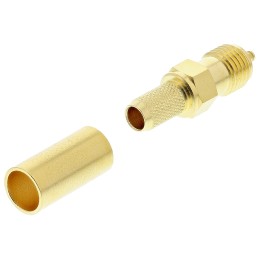 1 pcs - Telegartner, jack Cable Mount SMA Connector, 50Ω, Crimp Termination, Straight Body