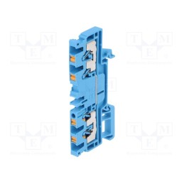 10 pcs : 1521700000 A4C 2.5 BL - Splice terminal: rail, 2.5mm2, ways: 1, terminals: 4, blue, wemid