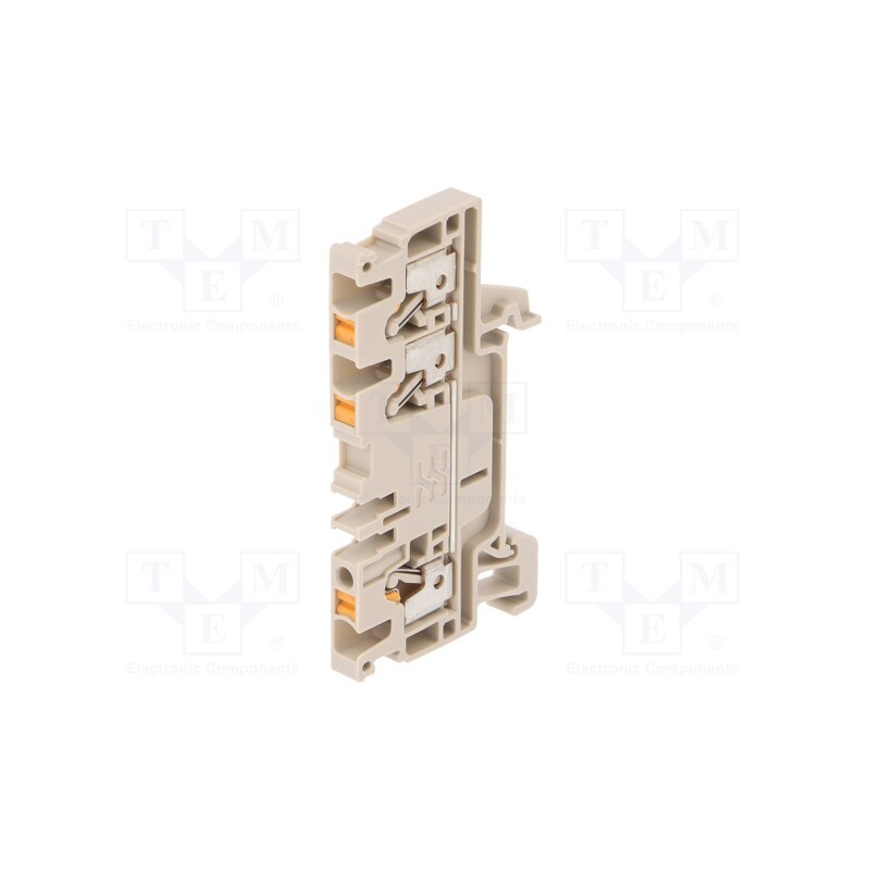 10 pcs : 1521740000 A3C 2.5 - Splice terminal: rail, 2.5mm2, ways: 1, terminals: 3, beige, wemid