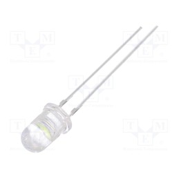 10 pcs : OSB69V5B61A - LED, 5mm, blue (ice blue), 25000÷30000mcd, 60°, Front: convex