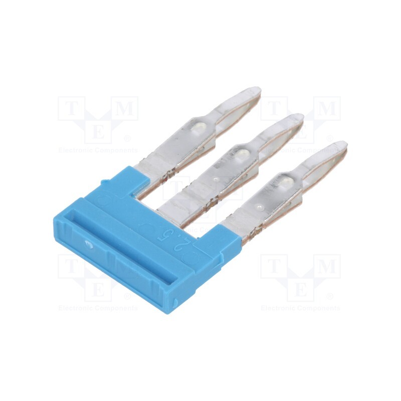 10 pcs : 1527770000 ZQV 2.5N/3 BL - Comb bridge, ways: 3, blue, A series