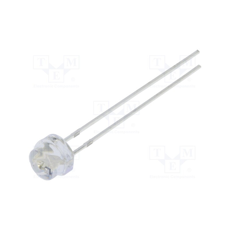 10 pcs : OSG5DA56A1A-CRLED14 - LED, 4.8mm, green, 2300mcd, 100°, Front: convex, 5.5÷20V, -30÷85°C