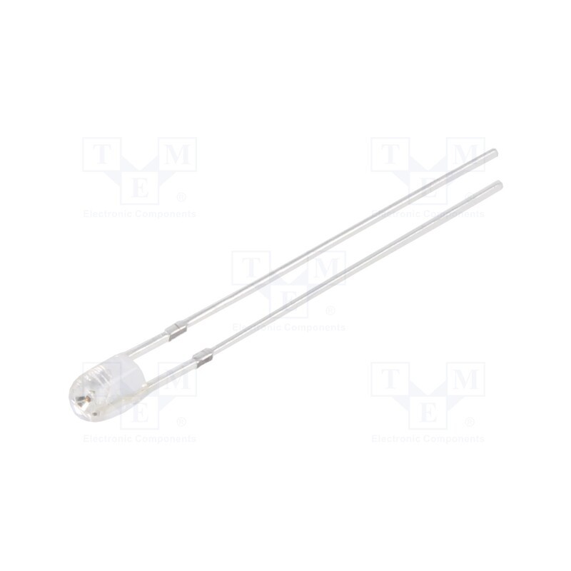 10 pcs : OSO5PA3761B-12V - LED, 3mm, orange, 1560÷2180mcd, 60°, Front: convex, 15V, -30÷85°C