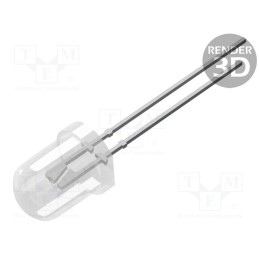 10 pcs : OSW5DK8131A-12V - LED, 8mm, white cold, 3000÷4200mcd, 30°, Front: convex, 12V