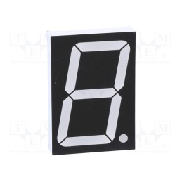 10 pcs : OPD-S15013YG-BW - Display: LED, 7-segment, 38.1mm, 1.5', No.char: 1, yellow-green
