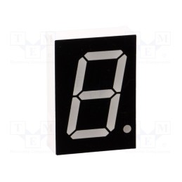 10 pcs : LSD100AUE-101A-01 - Display: LED, 7-segment, 25.4mm, 1', No.char: 1, red, 15mcd, cathode