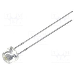 10 pcs : OSM54K5PE1A - LED, 4.8mm, white warm, 2180÷3000mcd, 140°, Front: convex, 2.8÷3.6V