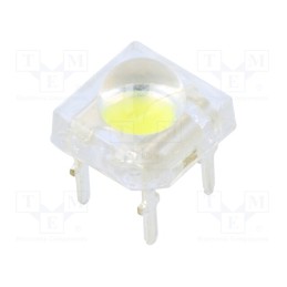 10 pcs : OSW47LZ281P - LED Super Flux, oval, 7.62x7.62mm, white cold, 10000÷12000mcd