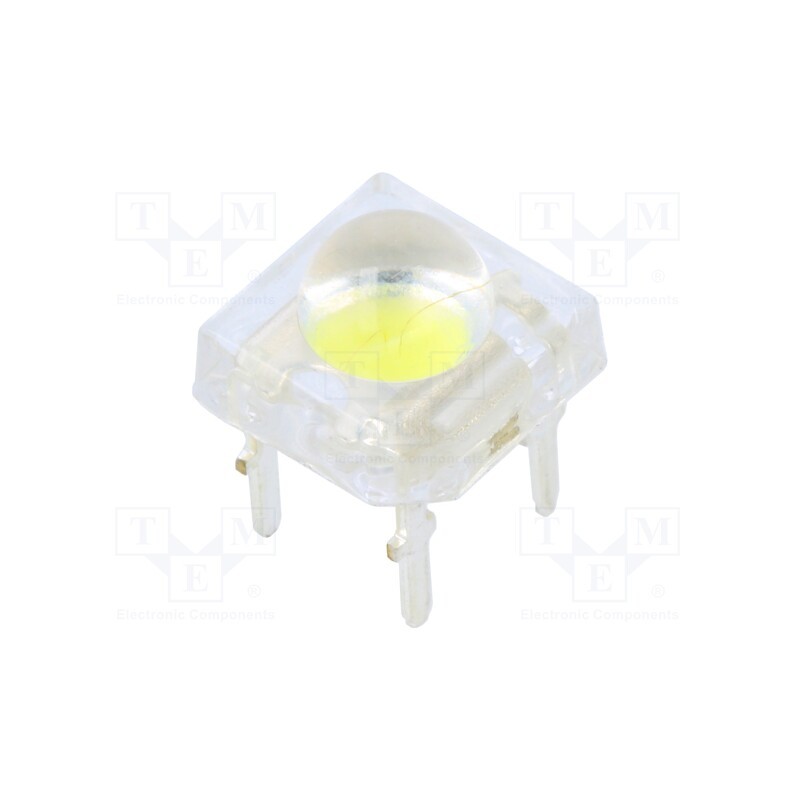 10 pcs : OSW47LZ281P - LED Super Flux, oval, 7.62x7.62mm, white cold, 10000÷12000mcd