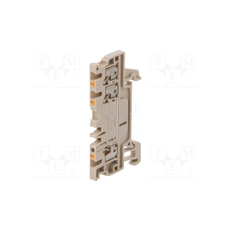 10 pcs : 1552740000 A3C 1.5 - Splice terminal: rail, 1.5mm2, ways: 1, terminals: 3, beige, wemid