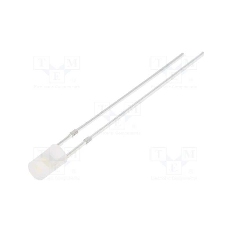 10 pcs : OSM5DK3HE2B - LED, 3mm, white warm, 750÷1120mcd, 140°, Front: flat, 2.7÷3.4V