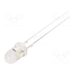 10 pcs : OS5WDK51A5A - LED, 5mm, white cold, candle light effect,blinking, 4200÷5800mcd
