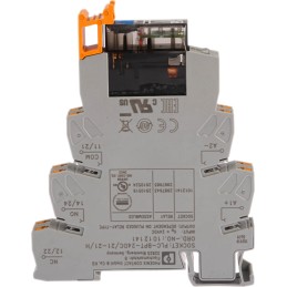 1 pcs - Phoenix Contact PLC-RPT- 24DC/21-21AU/MS Series Interface Relay, DIN Rail Mount, 24V dc Coil, DPDT, 2-Pole