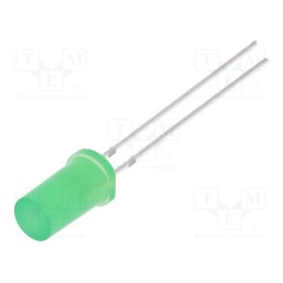 10 pcs : OSGGH25TK4A - LED, 5mm, yellow green, 68÷100mcd, 180°, Front: flat, 1.8÷2.6V