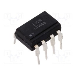10 pcs : LTV-825 - Optocoupler, THT, Ch: 2, OUT: Darlington, Uinsul: 5kV, Uce: 35V, DIP8