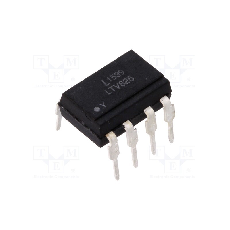 10 pcs : LTV-825 - Optocoupler, THT, Ch: 2, OUT: Darlington, Uinsul: 5kV, Uce: 35V, DIP8