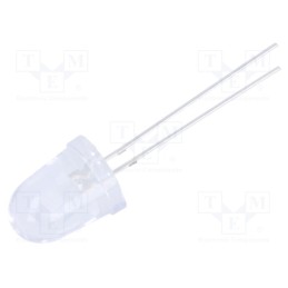 10 pcs : OSG5DAA201A - LED, 10mm, green, 36000÷40000mcd, 8°, Front: convex, 2.9÷3.6V