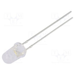 10 pcs : OSMMD251A5A - LED, 5mm, white warm, 3000÷4200mcd, 100°, Front: convex, 2.9÷3.4V
