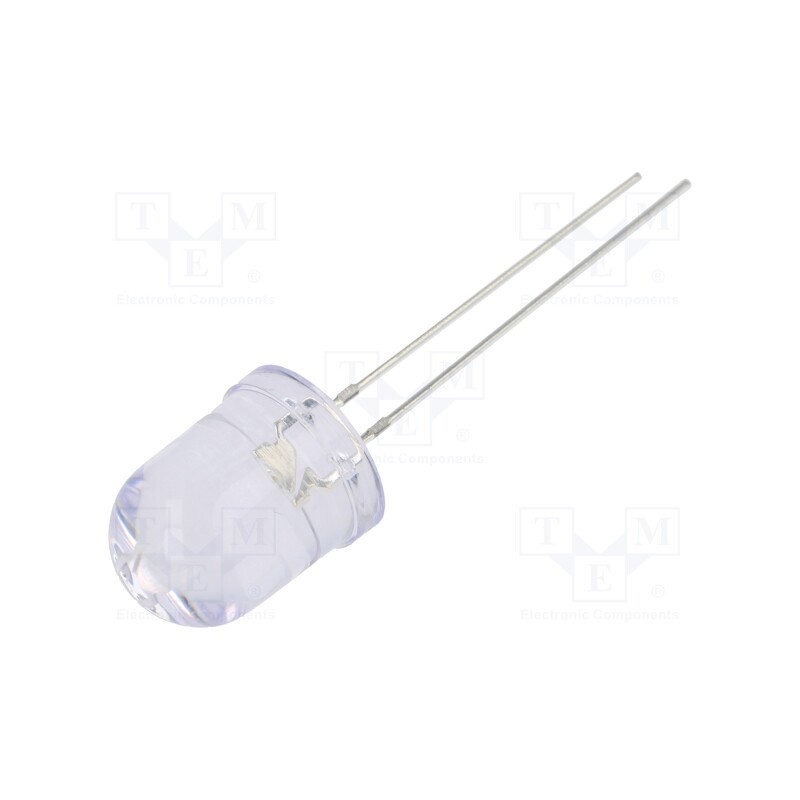 10 pcs : OSV2YLA131A - LED, UV, 30°, 20mA, P: 114mW, 370÷380nm, 3÷3.8VDC, THT
