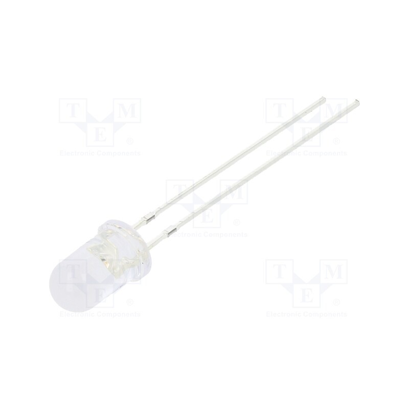 10 pcs : OSB56A51A5A - LED, 5mm, blue, 3000÷4200mcd, 100°, Front: convex, 2.7÷3.4V