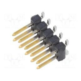 10 pcs : 15910100 - Pin header, pin strips, C-Grid, male, PIN: 10, vertical, 2.54mm, SMT