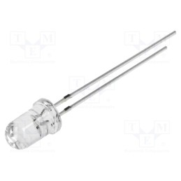 10 pcs : OSOOJ25111A - LED, 5mm, orange, 4200÷5800mcd, 15°, Front: convex, 1.8÷2.6V