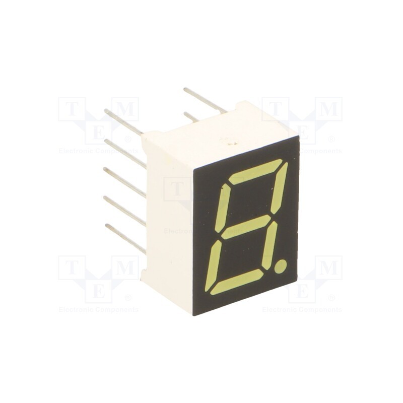 10 pcs : OSL10391-LW5 - Display: LED, 7-segment, 9.9mm, 0.39', No.char: 1, cool white