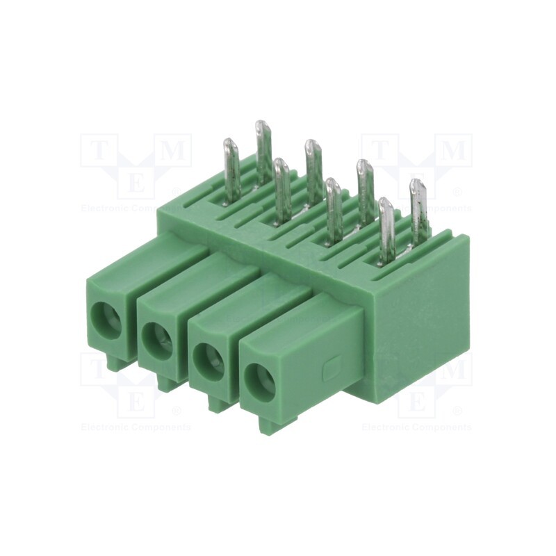 10 pcs : 15EDGA-3.5-04P-14-00AH - Pluggable terminal block, 3.5mm, ways: 4, angled 90°, socket, THT
